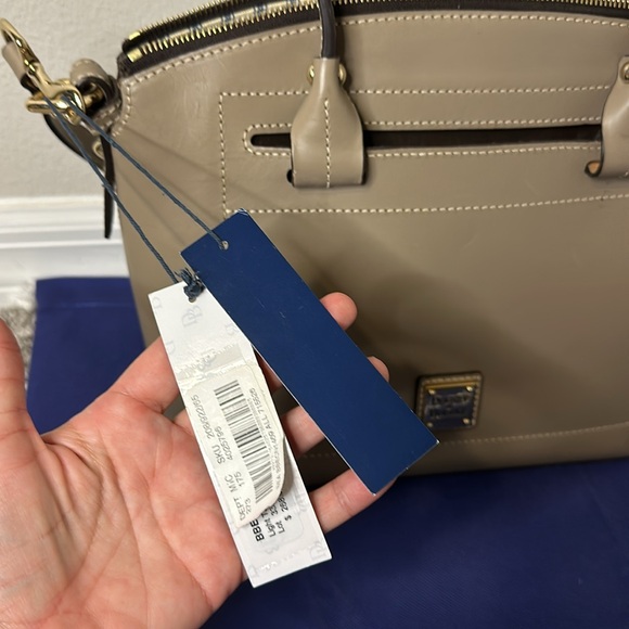 Dooney & Bourke handbag beige tan leather top handle shoulder crossbody bag NWT - Picture 17 of 17